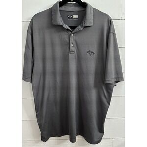 Callaway Opti-Dri Men's Golf Polo Shirt Grey & Black - Size Large